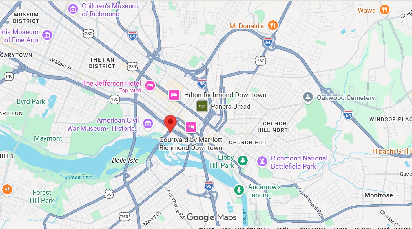 Richmond, Virginia on Google Maps