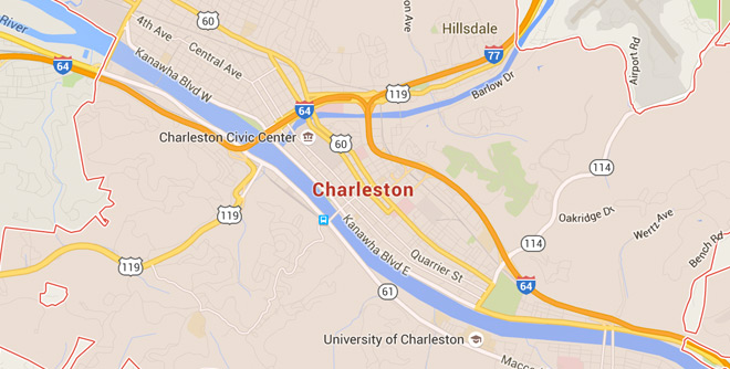 Charleston, West Virginia on Google Maps